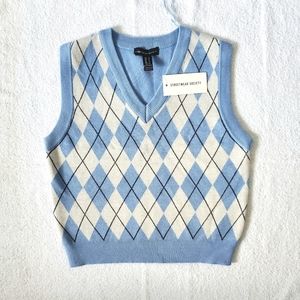 Argyle Print Sweater Vest